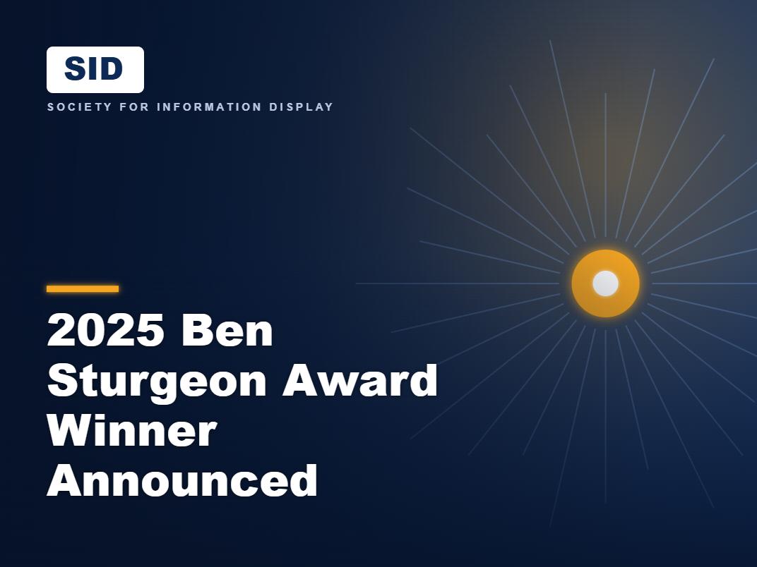 2025 Ben Sturgeon Award Winner Announced
